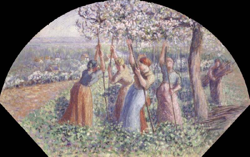 Camille Pissarro Peasant Women Placing pea-Sticks in the Ground Sweden oil painting art
